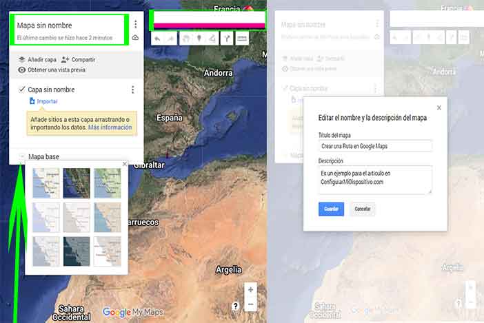 como hacer una ruta personalizada en google maps